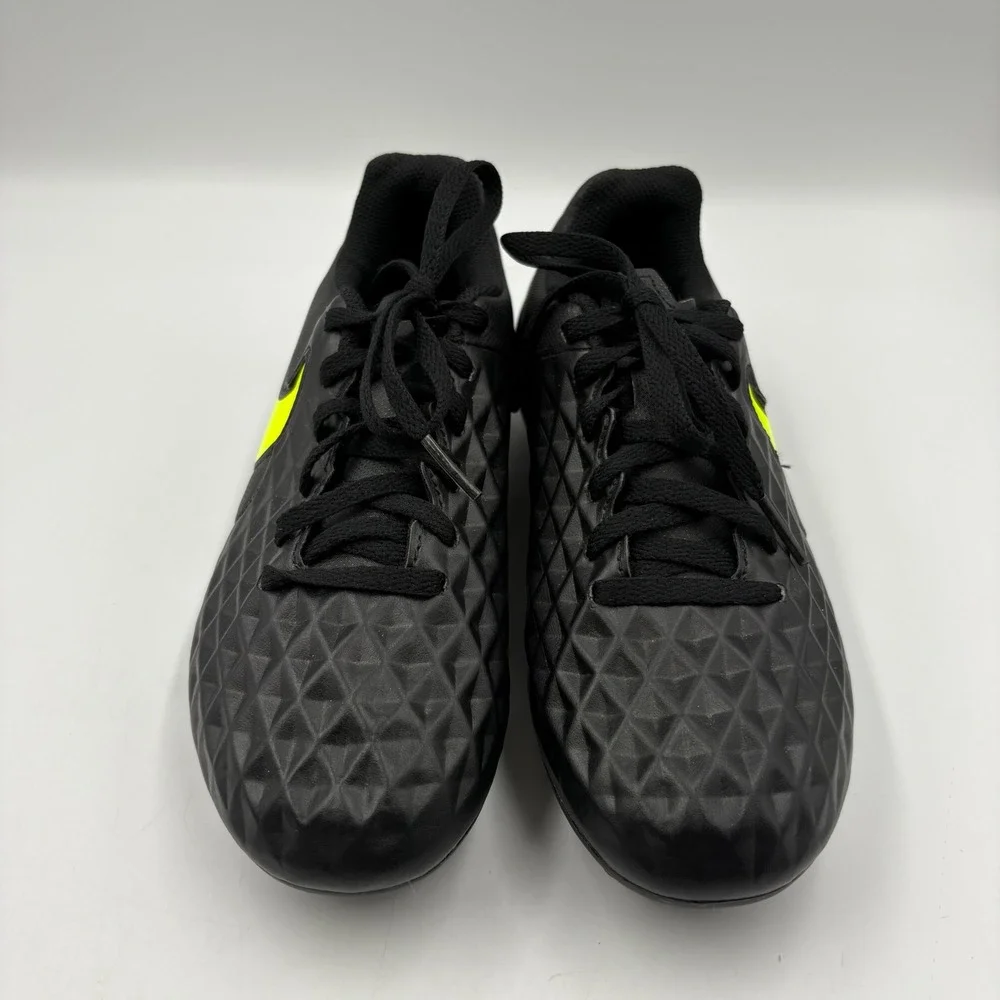 Nike Tiempo Legend 8 Club Soccer Cleats Kids 5Y Black Volt Good Textured MG